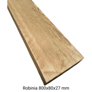 KD gedroogd meubelhout, Robinia 800 mm lengte, 80 mm breedte, 27 mm dikte