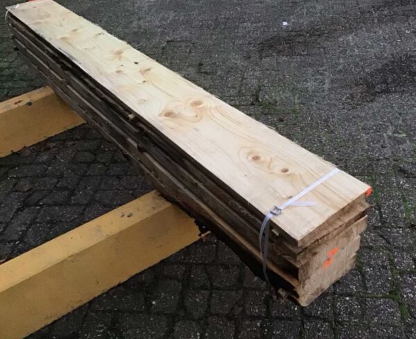 Ruw houten planken Naaldhout 256cm lengte, 3 stuks 5 cm dikte, 2 stuks 2,5 cm - Afbeelding 2